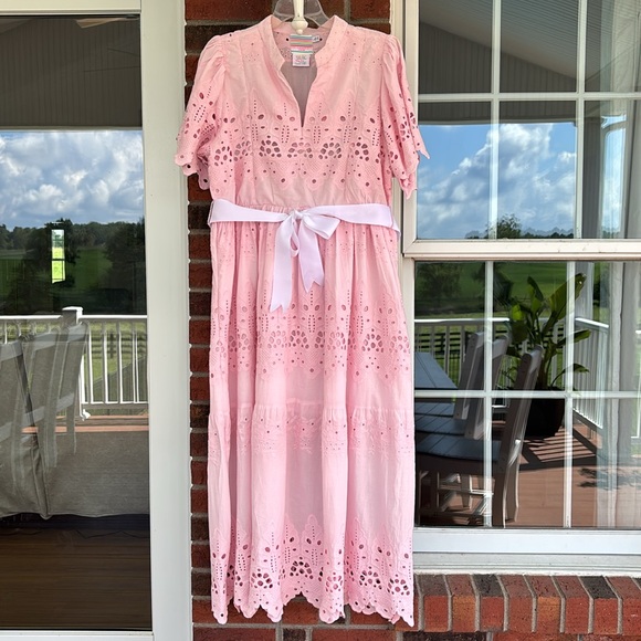 Gretchen Scott Designs Pink Flutter Sleeve midi Large in excellent condition. - Picture 3 of 11